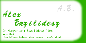 alex bazilidesz business card